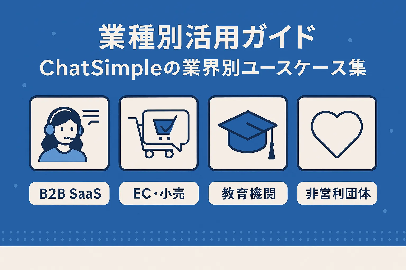 ChatSimple業界別ユースケース